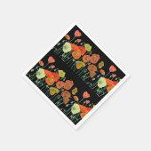Orange Shabby Poppy Dekoration Serviette Napkins B (Ecke)