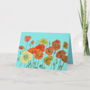 Orange Shabby Poppy Watercolor Traumstrecke Airolo Karte