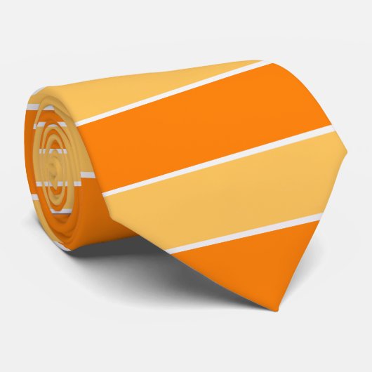 Orange Shades Horizontal Stripes Krawatte (Gerollt)