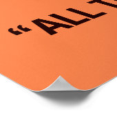 Orange Shakespeare Classroom Poster (Ecke)