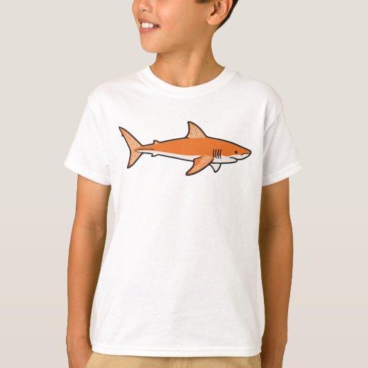 Orange Shark Kids T-Shirt – Fun and Playful Ocean  (Vorderseite)