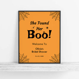 Orange She fand ihr Boo Halloween Brautparty Poster