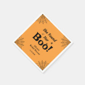 Orange She fand ihr Boo Halloween Brautparty Serviette (Ecke)