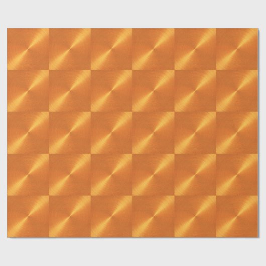 Orange Sheen Wrapping Paper Geschenkpapier (Flach)
