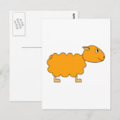 Orange Sheep Postkarte (Vorne/Hinten)