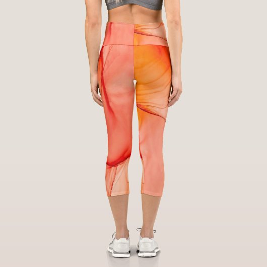 Orange Sherbet Capri Leggings (Rückseite)