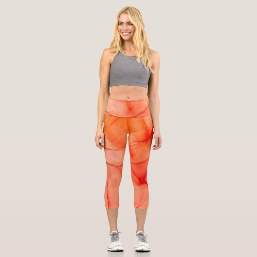 Orange Sherbet Capri Leggings (Vorderseite)