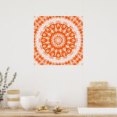 Orange Sherbet Kaleidoskop Poster (Küche)