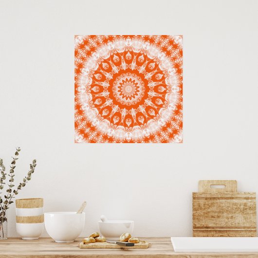 Orange Sherbet Kaleidoskop Poster (Küche)