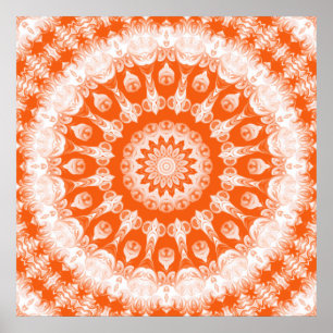 Orange Sherbet Kaleidoskop Poster