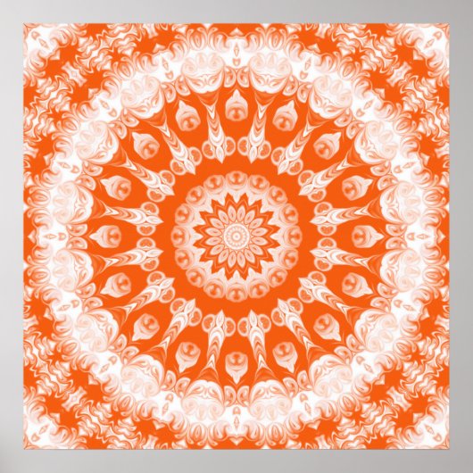 Orange Sherbet Kaleidoskop Poster (Vorne)