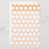 Orange Sherbet und White Polka Dots Briefpapier (Vorne/Hinten)