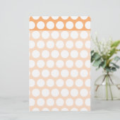 Orange Sherbet und White Polka Dots Briefpapier (Stehend Vorderseite)