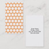 Orange Sherbet und White Polka Dots Visitenkarte (Vorne/Hinten)