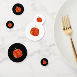 Orange Shiny Pumpkin Fall Decor Halloween-Party Konfetti