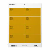 Orange Shipping Label (Vorne)