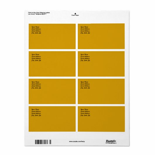 Orange Shipping Label (Vorne)