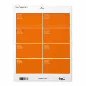 Orange Shipping Label (Vorne)