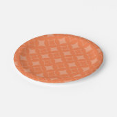 Orange Shippo Pappteller (Schrägansicht)