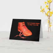 Orange Shoe glücklich, von mir zu hören? Karte (Gelbe Blume)