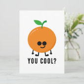 Orange Sie Cool? Dankeskarte (Stehend Vorderseite)