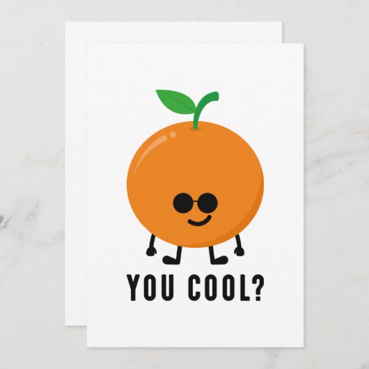 Orange Sie Cool? Dankeskarte (Vorne/Hinten)