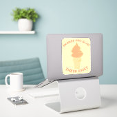 Orange Sie freuen sich über diese Whip Fun Dessert Aufkleber (Laptop auf Schreibtisch)