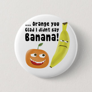 Orange Sie froh Button