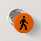 Orange Sie froh Button (Vorne & Hinten)