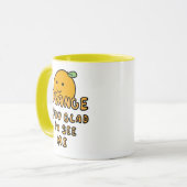 Orange Sie froh zu trinken Tasse (Vorderseite Links)