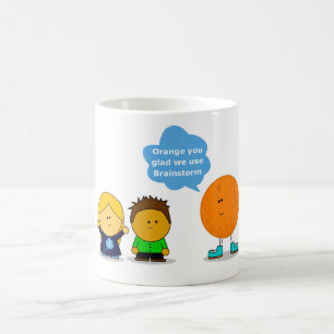 Orange Sie frohe Tasse