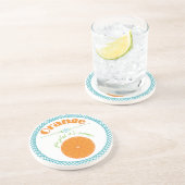 Orange Sie genießen den Sommer mit türkisfarbenen Getränkeuntersetzer (Seite)