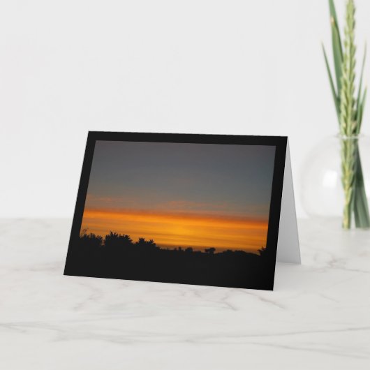 Orange Silhouette Skyline Karte (Vorderseite)