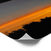 Orange Silhouette Skyline Poster (Ecke)