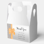 Orange Silk Bow Silver Sequins Geburtstag Geschenkschachtel (Geöffnet)