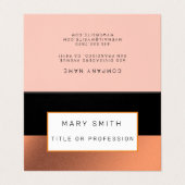 Orange Silver Black Luxury Visitenkarten (Außenseite Aufgefaltet)