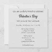 Orange Silver Foil Glitzer Khaki Moon Valentine Einladung (Rückseite)