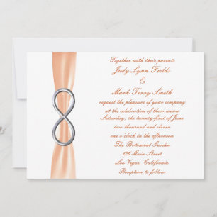 Orange Silver Infinity Wedding Einladung