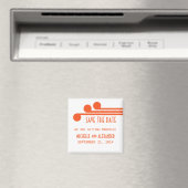 Orange Simple Deko Chic Save the Date Magnet (In Situ (Geschirrspüler))
