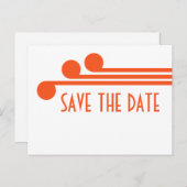 Orange Simple Deko Chic Save the Date Postkarte (Vorne/Hinten)