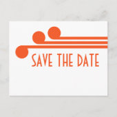 Orange Simple Deko Chic Save the Date Postkarte (Vorderseite)