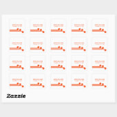 Orange Simple Deko Chic Wedding Stickers (Blatt)