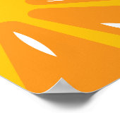 Orange Simple Hot Pink Modern Frucht Art Print Poster (Ecke)