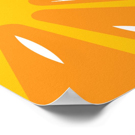 Orange Simple Hot Pink Modern Frucht Art Print Poster (Ecke)