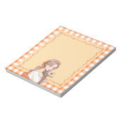 Orange Simple Niedlich Anime Boho Notepad Notizblock (Rotiert)