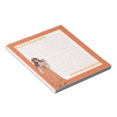 Orange Simple Niedlich Anime Boho Notepad Notizblock (angewinkelt)