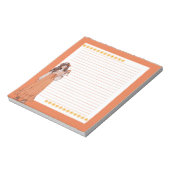 Orange Simple Niedlich Anime Boho Notepad Notizblock (Rotiert)
