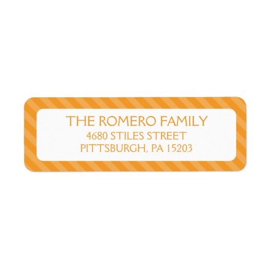 Orange Simple Stripes Custom Personalisiert (Vorne)