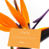 Orange Simple Stylized Script Wedding Platzkarte
