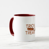 Orange Simple Trick oder Threat Tasse (Vorderseite Links)